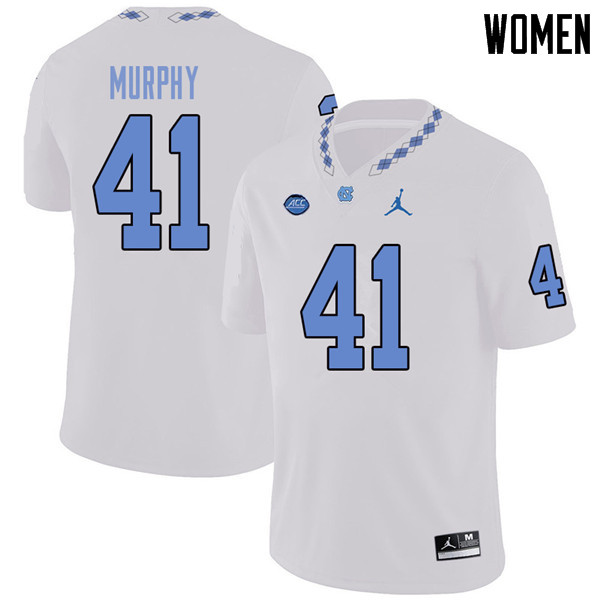 Jordan Brand Women #41 Kyle Murphy North Carolina Tar Heels College Football Jerseys Sale-White